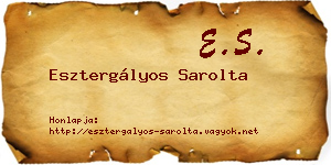 Esztergályos Sarolta névjegykártya