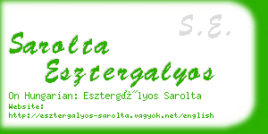 sarolta esztergalyos business card